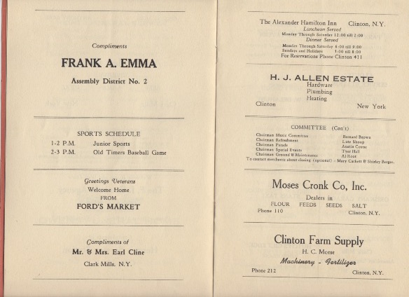 1946 Centennial Program pages 1 and 2